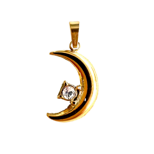 Crescent Moon Diamond Charm