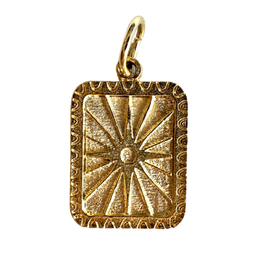 Gold Star Rectangle Pendant