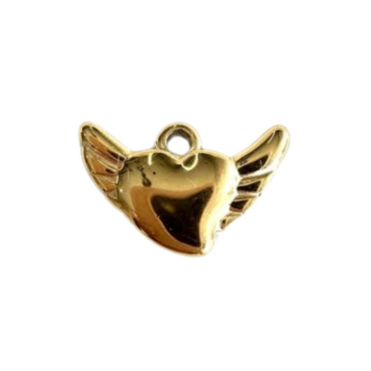 Heart W/ Wings Charm