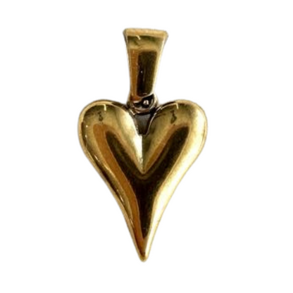 Gold Bubble Heart Charm