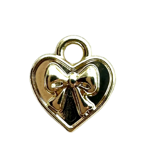 Mini Heart Bow Charm