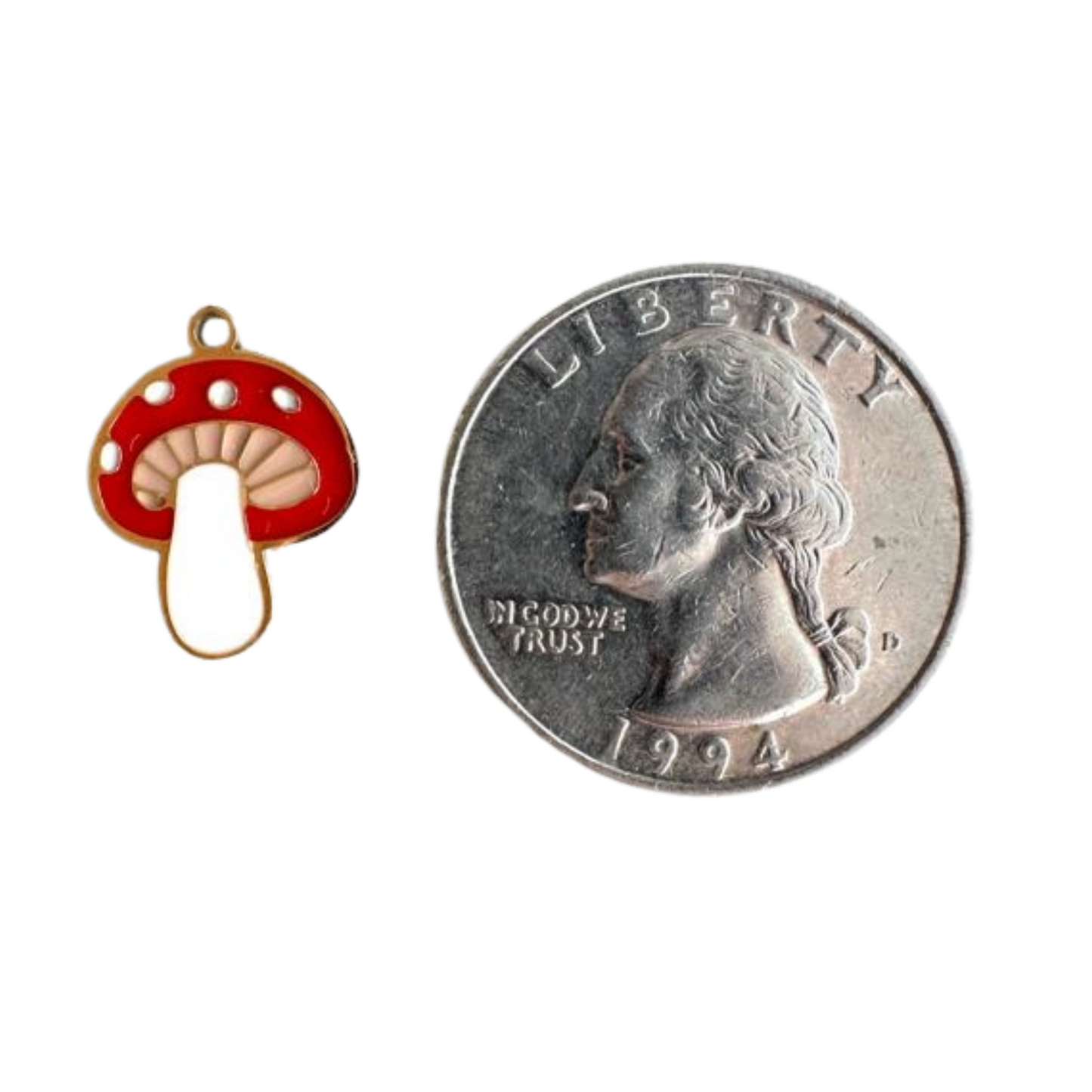 Gold Mushroom Charm