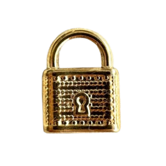 Gold Lock Charm