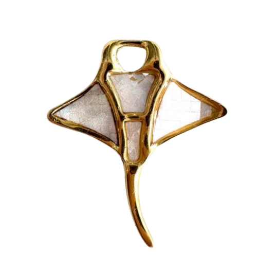 Gold Manta Ray Charm