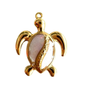 Gold & White Sea Turtle Charm