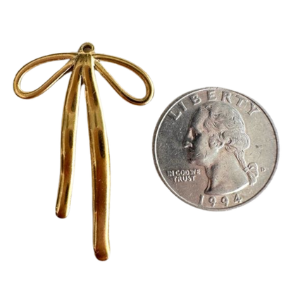 Large Gold Bow Charm