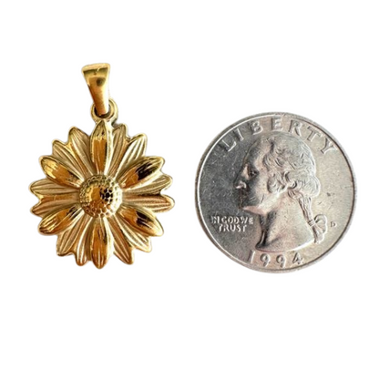 Gold Sunflower Charm