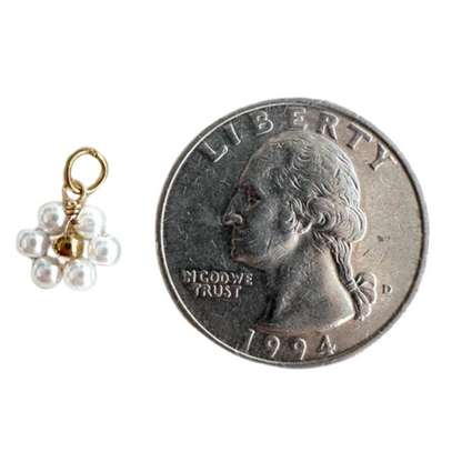 Pearl Beaded Flower Charm