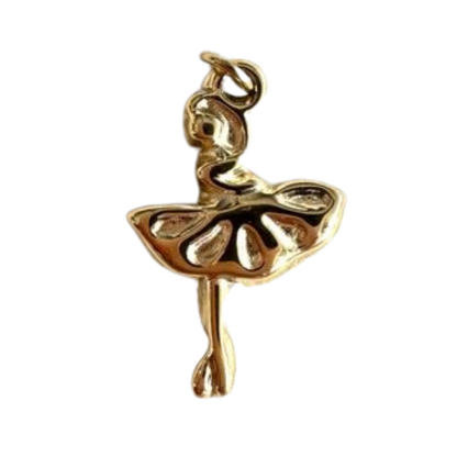 Gold Ballerina Charm