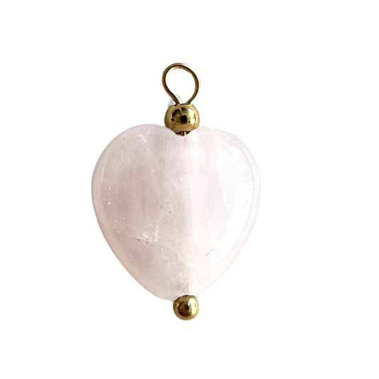 Rose Quartz Heart Charm