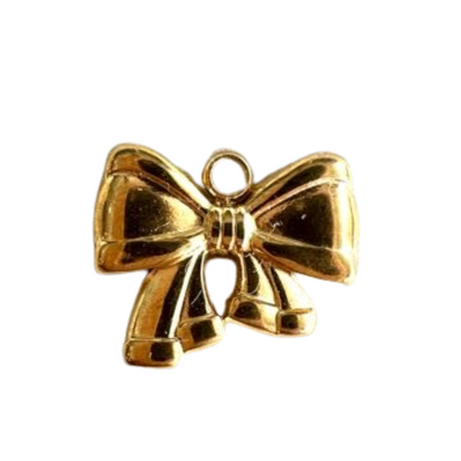 Chunky Gold Bow Charm