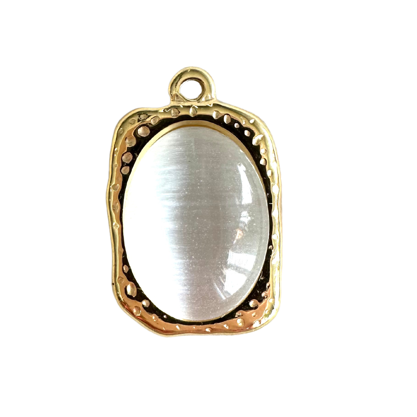 Cat's Eye Glass Gold Charm