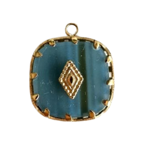 Turquoise & Gold Boho Charm