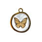 Gold & Mother of Pearl Butterfly Charm