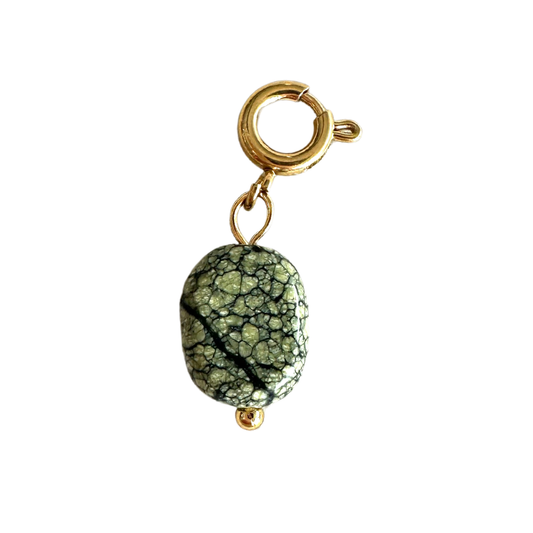 Dark Green Bead Charm