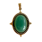 Light Green Oval Gemstone Charm