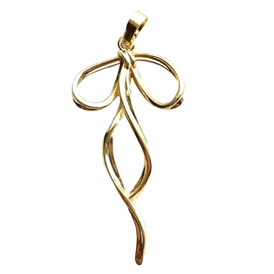 Dainty Gold Bow Charm