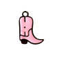 Pink & Gold Tiny Cowgirl Boot Charm